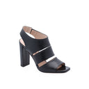 ALBANO - Leren sandalen met hak - Zwart