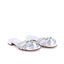 ALBANO - Mules plates Femmes en strass - Argent