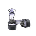 ALBANO - Plateausandalen - Glanzend zwart