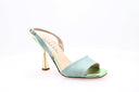 ALBANO - Glitterende sandalen met hak - Watergroen 