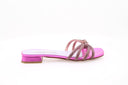 ALBANO - Platte muiltjes met strass steentjes - Fuchsia 
