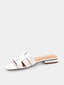 ALBANO - Flat leather mules - White 