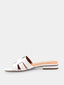 ALBANO - Flat leather mules - White 