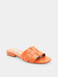 ALBANO - Platte leren muiltjes - Oranje 
