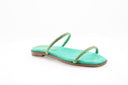 ALBANO - Flat suede mules - Green 