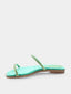 ALBANO - Flat suede mules - Green 
