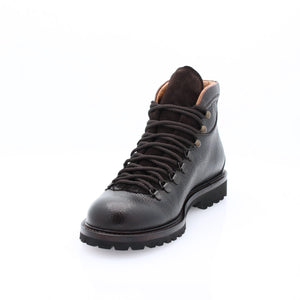 ANTONIO MAURIZI - Bottines en cuir à lacets - Marron foncé