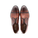ANTONIO MAURIZI - Men's leather brogue decorated with perforations - Cognac