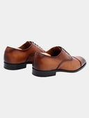 Richelieu Smooth Leather Men's Shoes - Cognac