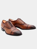 Richelieu Smooth Leather Men's Shoes - Cognac