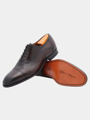 Richelieu Men's Leather Brogue Shoes - Dark Brown