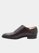 Richelieu Men's Leather Brogue Shoes - Dark Brown