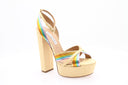 AQUAZZURA - So Sundance 85 Sandal - Beige/Rainbow 