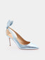 AQUAZZURA - Bow Tie 85 Pump - Blauw