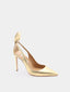 AQUAZZURA - Bow Tie 105 Pump - Goud