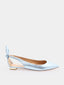 AQUAZZURA - Ballerina vlinderdas - Blauwe glitter
