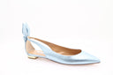 AQUAZZURA - Ballerina vlinderdas - Blauwe glitter