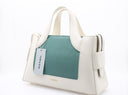 Handbag - White/Turquoise Blue