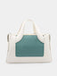 Handbag - White/Turquoise Blue