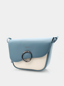 Retro Style Handbag - Blue &amp; White
