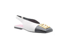 BALMAIN - Eden 15 Slingback - Blanc/Noir