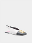 BALMAIN - Eden 15 Slingback - Wit/Zwart 