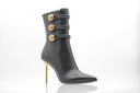 BALMAIN - Alma Boots - Noir et Doré