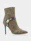 BALMAIN - Eva Ankle Bootie - Khaki 