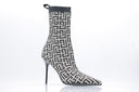 BALMAIN - Skye Monogram Knit Bottie - Ivoire et Noir