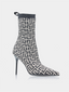 BALMAIN - Skye Monogram Knit Bottie - Ivory and Black 