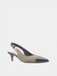 BALMAIN - Eva Kitten Slingback - Khaki 