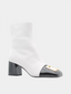 BALMAIN - Edna Ankle Boots - White