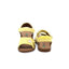 BAMA - Sandales Filles en cuir double bride velcro - Jaune