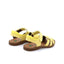 BAMA - Sandales Filles en cuir double bride velcro - Jaune