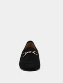 Fluwelen mocassin - Zwart