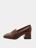 Mocassin à talon - Marron