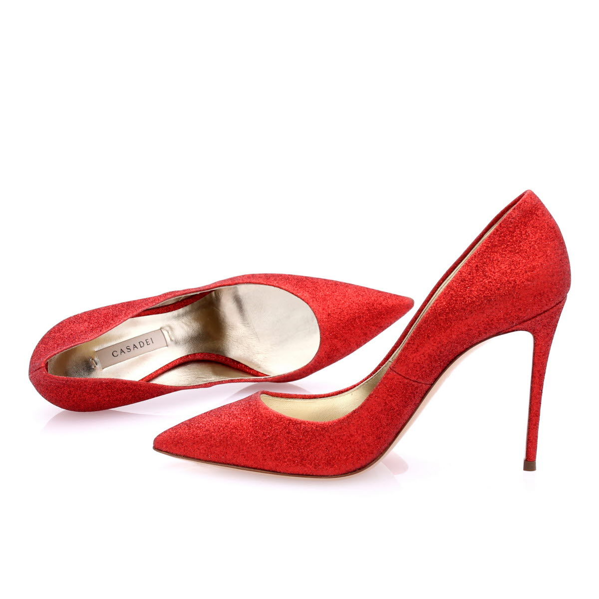 CASADEI® Escarpins Rouge Pailleté Meilleur prix chez Degrif