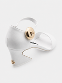 Leather heeled shoes - White