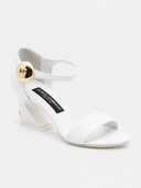 Leren schoenen met hak - Wit