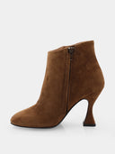 Suede leather ankle boots - Brown