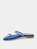 Flat suede mules - Blue