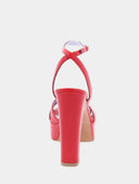Platform strap sandals - Red