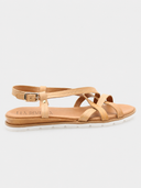 LEA RIVIERA - Sandales basses en cuir - Beige