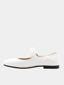 Leather ballet flats - White