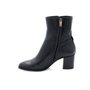 ELISA LANCI - Dames leren enkellaarsjes met hak - Zwart