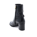 ELISA LANCI - Dames leren enkellaarsjes met hak - Zwart