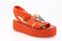 FIORINA - Platform sandal - Orange