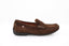  mocassins Fluchos Samoa Afelpado en cuir suédé chocolat, mocassins bruns en daim Fluchos Samoa, chaussures confortables Fluchos Samoa Afelpado chocolat, mocassins en cuir suédé avec semelle noire et couture beige Fluchos