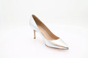 GIANVITO ROSSI - Pointy Pump Tacos 70 - Silver