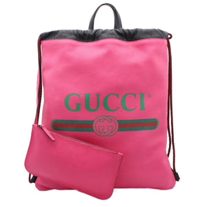 GUCCI® - Sac à dos en cuir à cordon - Rose